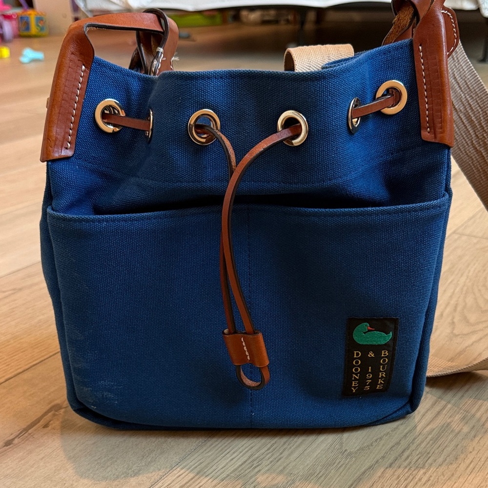 Dooney & Bourke Navy Canvas Shoulder Bag